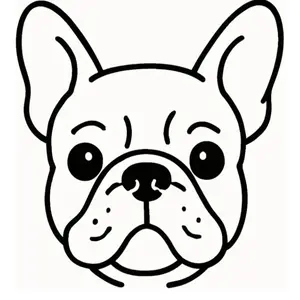 100 Lines Page Journal Notebook with French Bulldog Face and Butt Design for Writing and Sketching