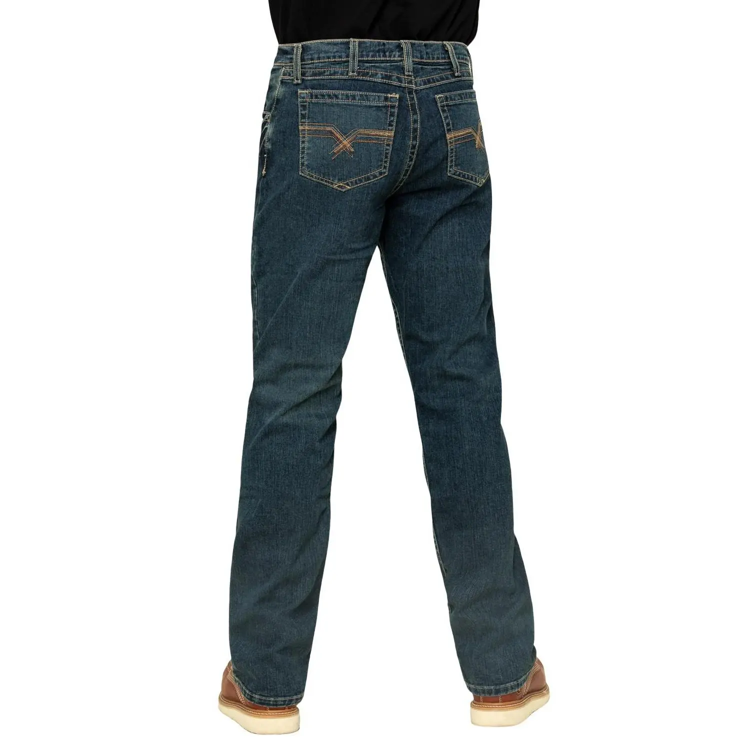 Wrangler Men's 20X Fr Advanced Comfort Dark Vintage Boot Work Jeans - 10Frac42d