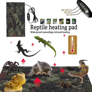 Reptile Heating Pad USB Heating Sheet  3 Gears Carbon Fiber Pet Heating Pad Heating Warm Mat For Small Animals Heater Waist Winter Outdoor Hiking Vest Reptiles Supplies  Adjustable Temperature Controller