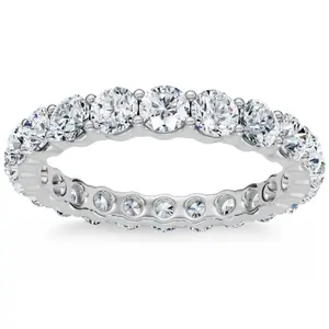 2ct Prong Diamond Eternity Ring 14K White Gold