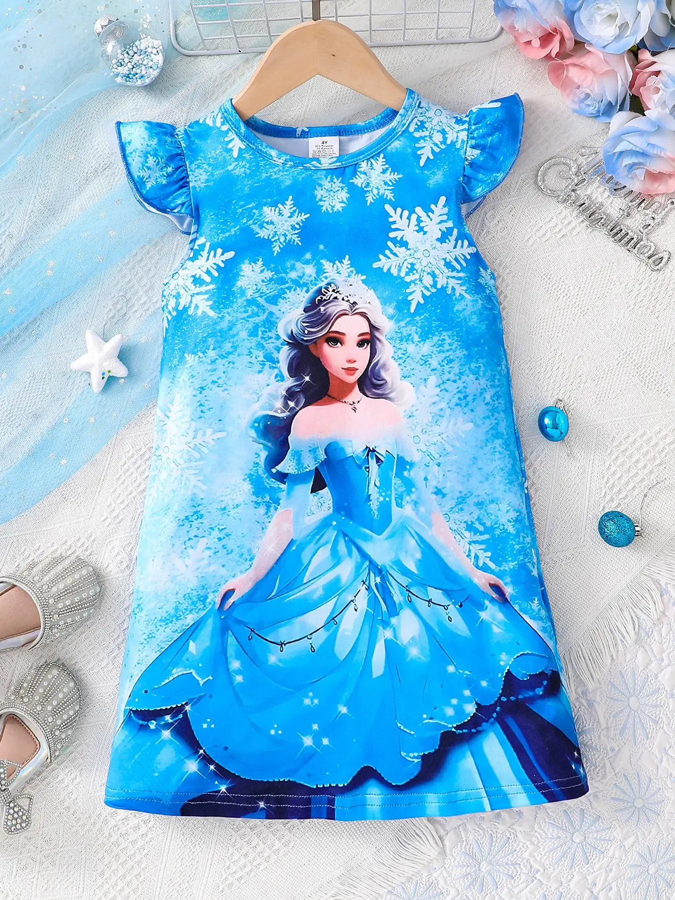 Girl's Graphic Print Dress, Cute Casual Dress for Summer, Kids Clothes for Daily Wear