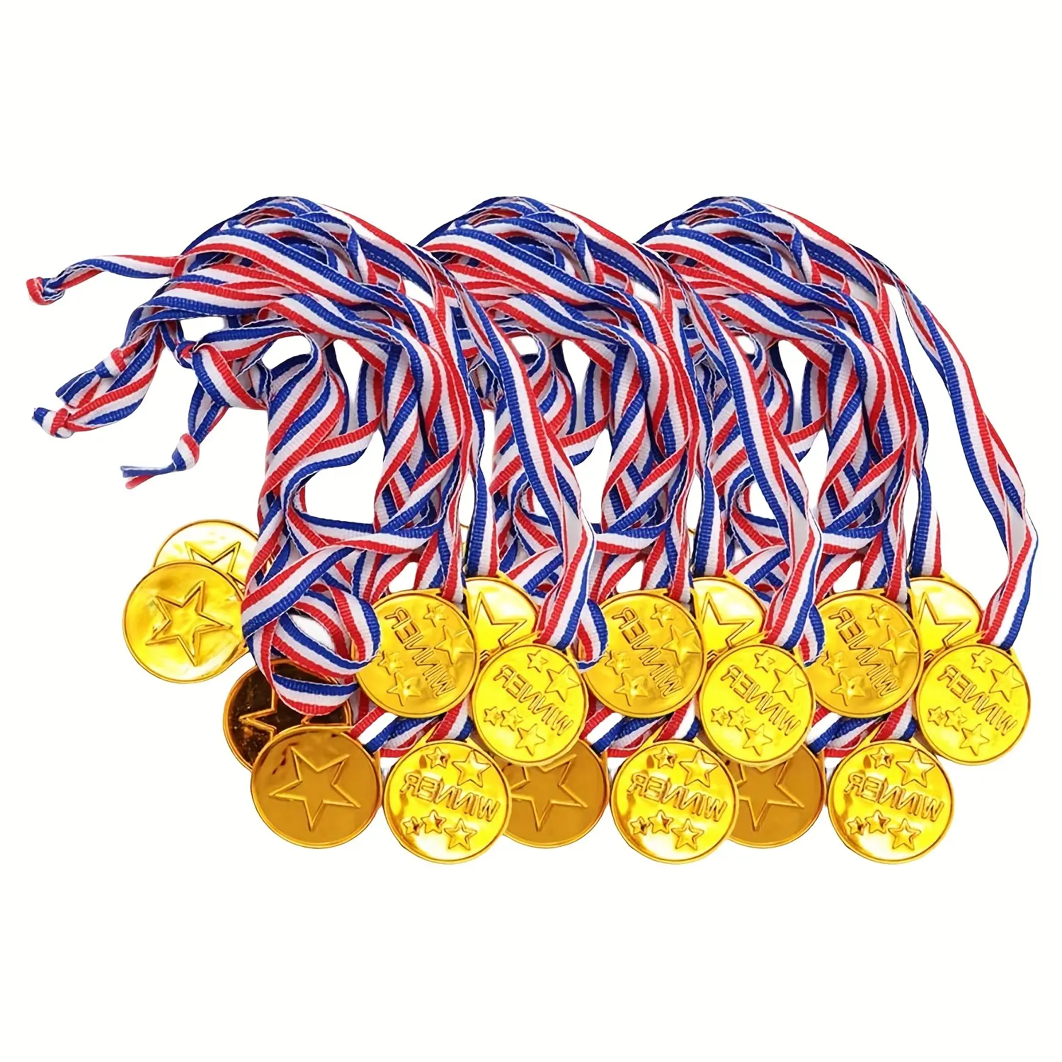 20counts Plastic Winner Award Medals For Sports, Games Competitions, Party Favors And Decorations