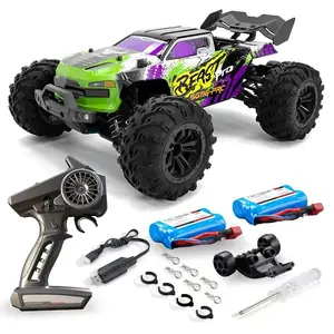 1:16 Scale All-Terrain RC Car, 40mph Speed 4WD Remote Control Truck, RC Model Car, Waterproof with Rechargeable Battery, LED Lights, Ideal Gift for Adults and Beginners