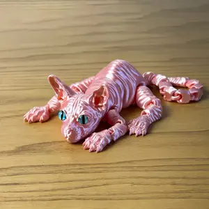 Candy Sphynx Flexi Cat – Articulated 3D Printed Figure