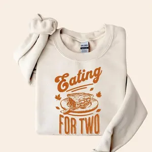 Eating for Two Pregnancy Announcement Shirt or Sweatshirt, Pregnancy Reveal, New Dad Gift, Matching Sweatshirts, Congratulations Pregnancy Gift - AMBER