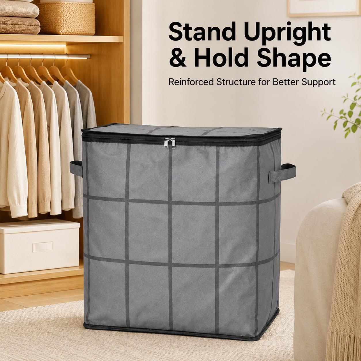 Spacious Moving Storage Bin, Zippered Organizer for Quilts, Bedding & Sweaters, Large Capacity Fabric Bag for Moving Day, Closet & Bedroom Use Spacious Moving Storage Bin, Zippered Organizer for Quilts, Bedding & Sweaters, Large Capacity Fabric Bag for Moving Day, Closet & Bedroom Use