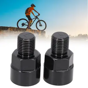 Bike Pedal Adapter 1/2 inch to 9/16 inch Conversion Kit for Cranks and Pedals, Aluminum Alloy 12mm to 14mm Fit