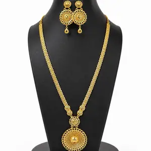 24Karat Plated Long Necklace Set