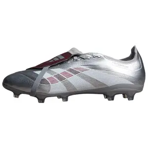 Adidas Predator League JB Men's Football Cleats: Silver Red, Fashionable, Comfortable, Slip-Resistant, Durable Trending Shoes, House White Official Shoes to Get / Maison Mihara