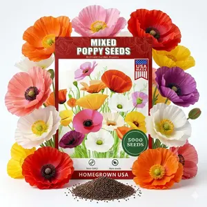 Red Flanders Poppy Seeds for Planting -  Fresh Flower Seeds - Grown in The USA - Spring Blooming Wildflower-5000pcs seeds, Non GMO Seeds