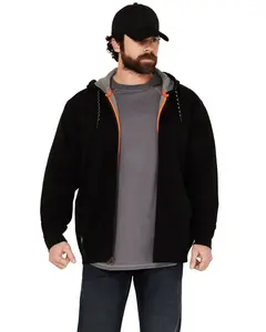 Hawx Men's Men'S Zip Front Hooded Jacket - Hxsp24k84-Blk