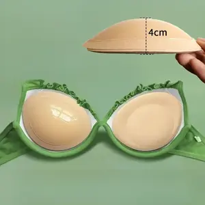 2pcs Chest Enhancement Adhesive Bra, Thick Sponge Bra Pad, Chest Enhancement Removable Attachment, Swimsuit, Invisible Bra, Intimate Accessories