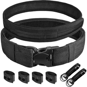 Duty Belt, 2"   Nylon Duty Belts Law Enforcement Officer with 2 Key Holder and 4 Belt Keepers