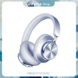 Wentronic Y03 Bluetooth Headphones Wireless Active Noise Cancelling Over Ear Headphones 48 Hours Playtime High Sound Quality 6 EQ Music Mode Headphones with Soft Ear Cushion - Blue