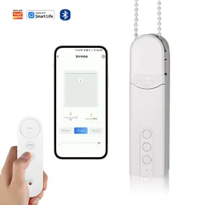Motorized Curtain Blinds Motor with Bluetooth-compatible Control, Short Range Remote, Automatic Roller Blind Driver, APP/voice/remote Timer Settings