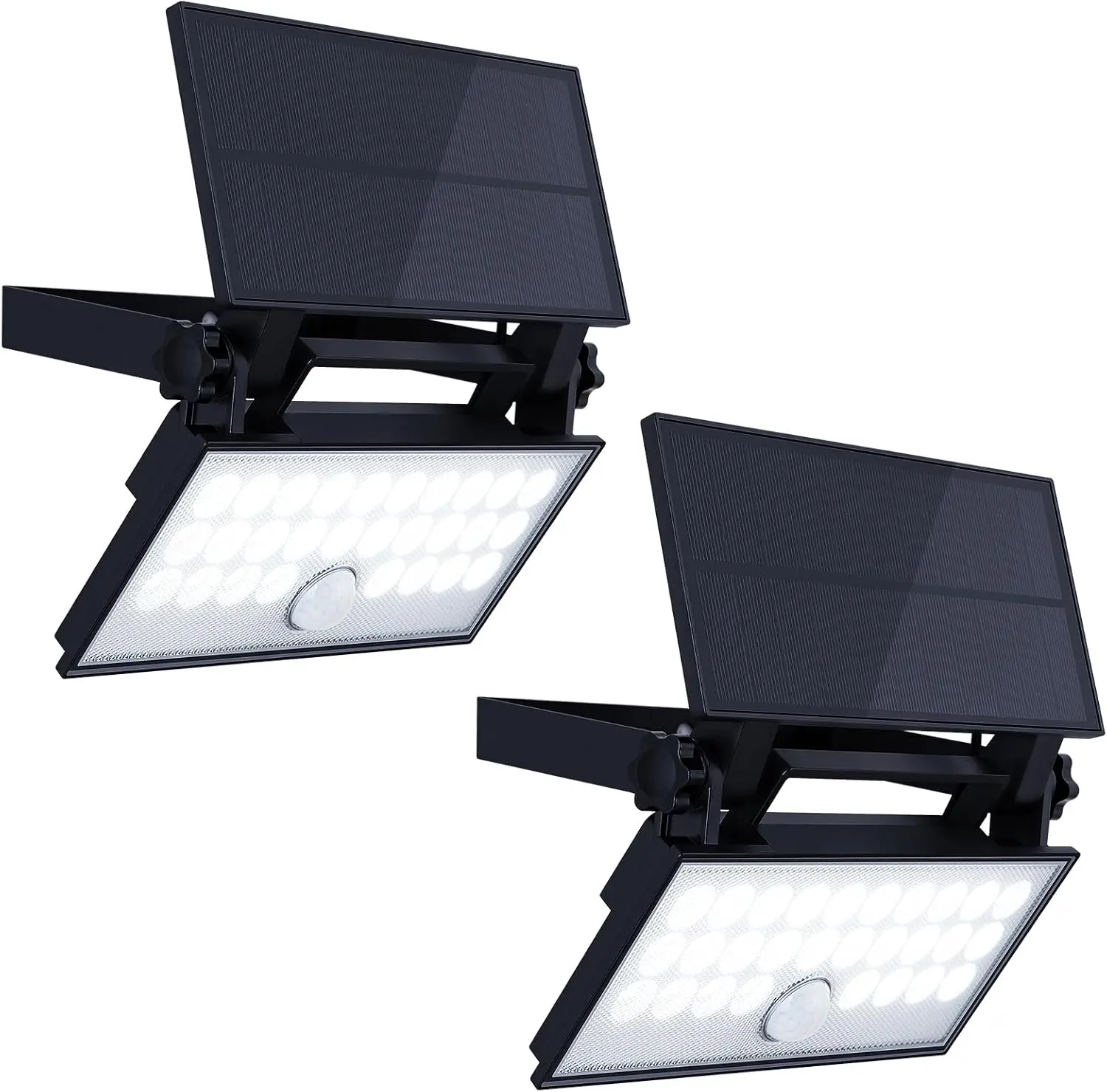 2 Pack Solar Outdoor Light 1000 lumens 5000K Daylight Motion Sensor Light Outdoor IP65 Waterproof LED Security Light Bright Solar Wireless Wall Lighting Adjustable Wide Angle