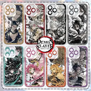 Japanese anime Demons Slayers Phone Case For iPhone 17 16 15 14 13 12 11 Mini Pro Max X XR XSMax Plus SE20 Transparent Cover
