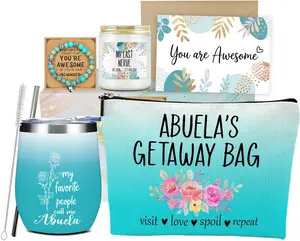 Abuela Grandma Gifts, Grandma Birthday Gifts, Funny Christmas Thank You Abuela Gift from Granddaughter for Women Female Grandmother Grandmom Nana Mimi Grammy Mothers Day Appreciation Gift Basket Set
