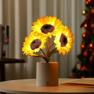 Sunflower LED Lamp for Women, Mother's Day Ideal for Bedroom Decor Sunflower Gifts for Mom Grandma Teacher Aunt Girlfriends Coworker Friend Wife Mothers Anniversary Birthday Christmas
