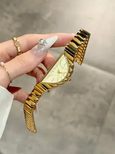 Women's Half Round Irregular Shaped Watch, Elegant Quartz Analog Dial, Metal Case, Mineral Glass, Buckle Closure, Perfect Gift for Fashion Women