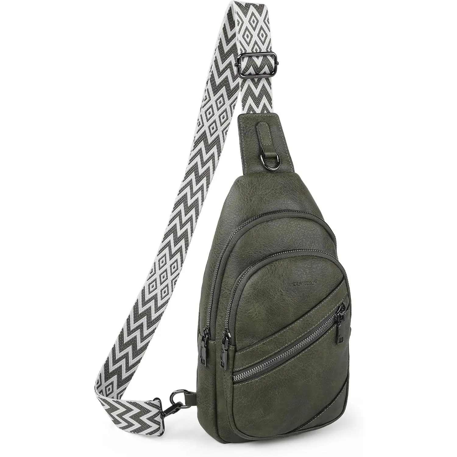 Sling Bag Crossbody Bags for Women Leather   Bag Trendy Fanny Pack Chest Travel Purse with Adjustable Strap