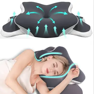 Butterfly-Shaped Neck Pillow, Ergonomic Design for Side Sleeping & Back/stomach Positions, Breathable Fabric for Healthy Sleep