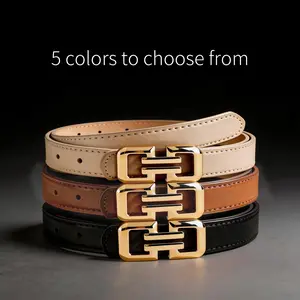 Women's Fashion Belt Minimalist Rectangle Buckle Belts, Versatile for Casual Dresses, Jeans, Trendy Exquisite Belts, PU Leather Belts, Casual Waist Belt