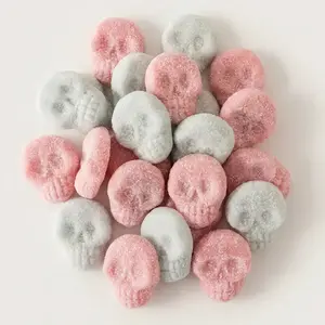 Swedish Sour Bubblegum Skulls - Soft, Sweet, Sugary Candy Snack, Chewy Gummy Treat