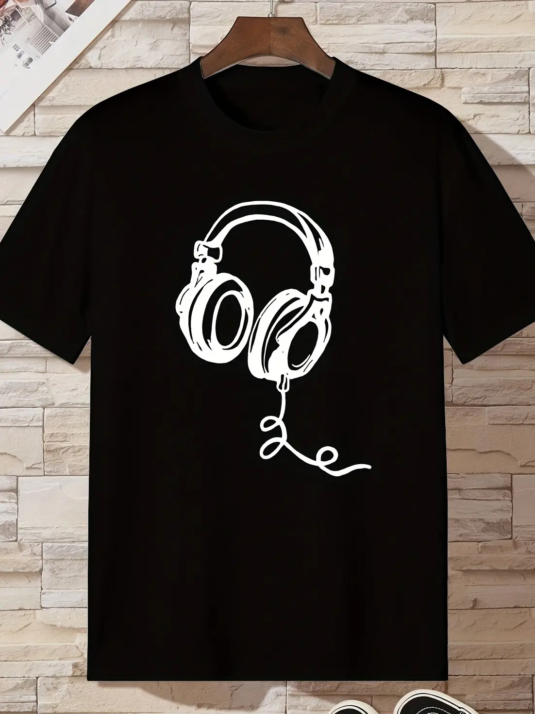 Teenagers' Wired Headphones Casual T-Shirt