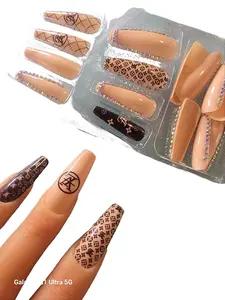 Nail Art Decoration & Accessories 24pcs Elegant Design with Unique Patterns for Stylish Nail Art Decorations Featuring Unique Patterns and Elegant Designs Glossy Finish