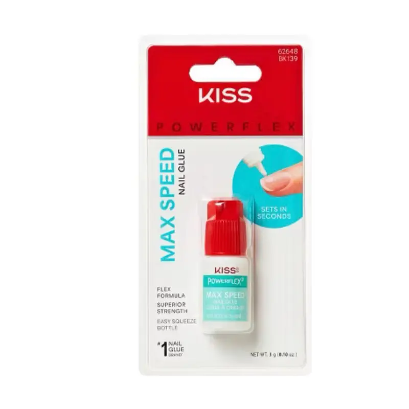 Kiss Powerflex Max Speed Nail Glue, Professional Nail Art Supply for Strong Adhesion