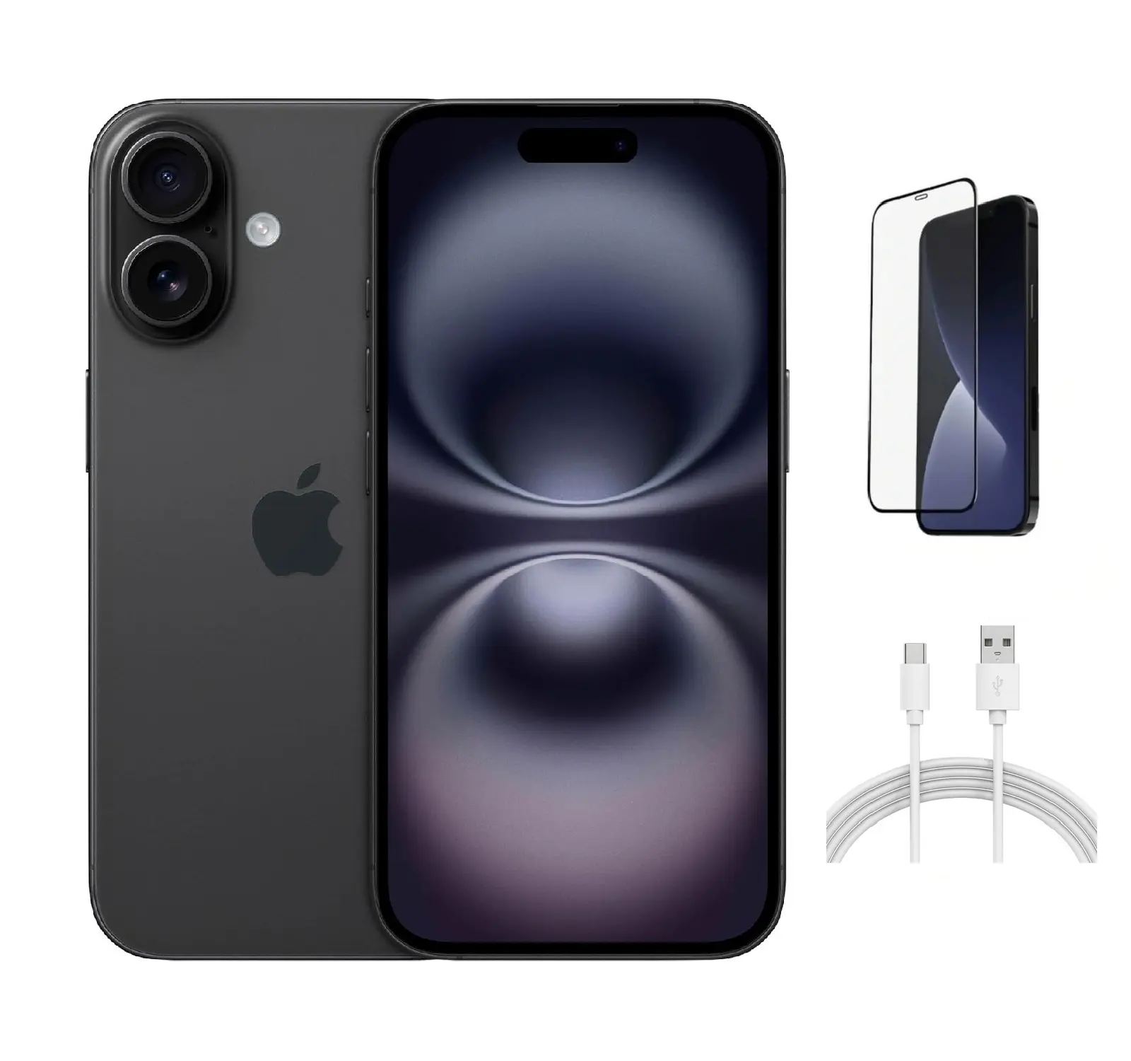 Refurbished Apple iPhone 16 (Unlocked) A3081 - Good Condition with Pre-Installed Tempered Glass & 1 Year Warranty