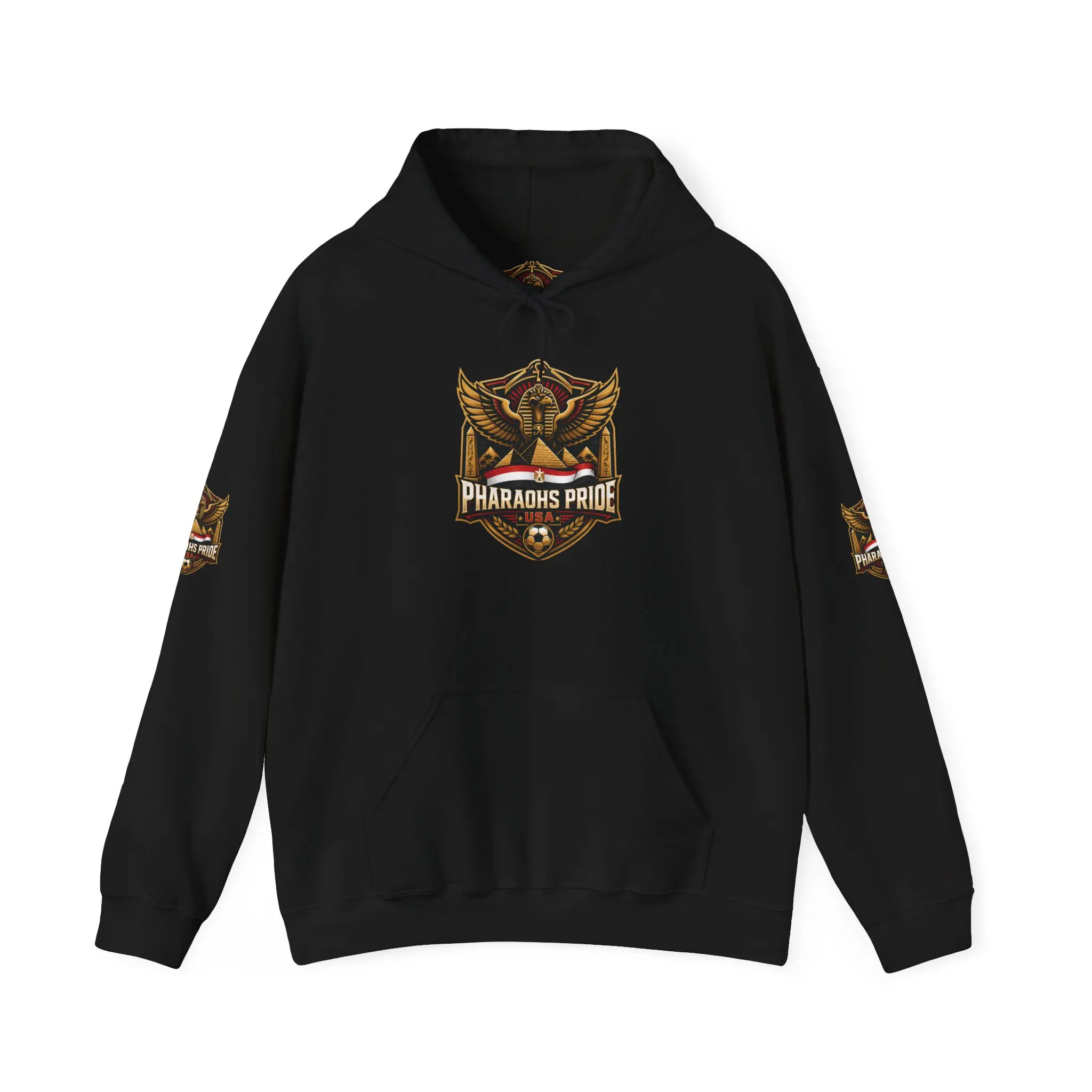 Pharaohs Pride Hoodie — Egyptian Crest Graphic Sweatshirt