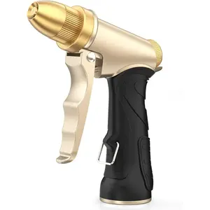 RAINPOINT Heavy Duty Metal Garden Hose Nozzle with Adjustable Spray Patterns for Watering Plants Car Washing & Pet Showering Ergonomic Grip 3/4" Thread