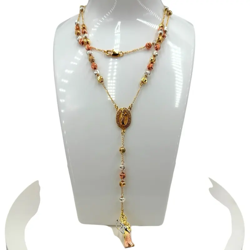 The Grim Reaper Rosary Gold Plated 18k Daily Wear Luxurious Elegant Design