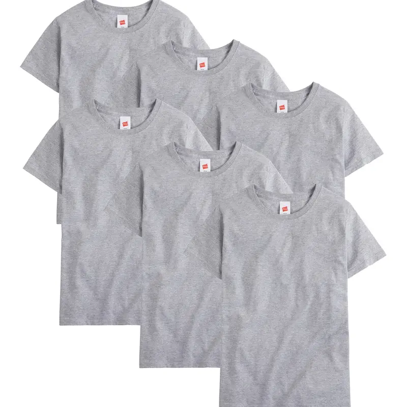 Hanes Essentials Men's Cotton T-shirt Value 6-pack Underwear Multi Pack Comfortable Fit Soft Stretch Fabric Breathable O52806