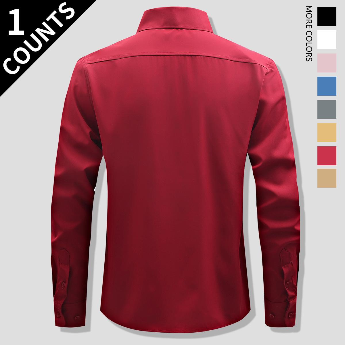 Men's Classic Slim Fit Dress Shirt – Professional Long Sleeve Button-Down – Versatile Tailored Look for Business, Weddings, and Everyday Essentials