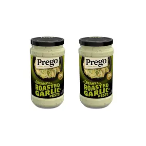 Creamy Roasted Garlic Pesto Pasta Sauce, 14.5 oz Jar (Pack of 2)
