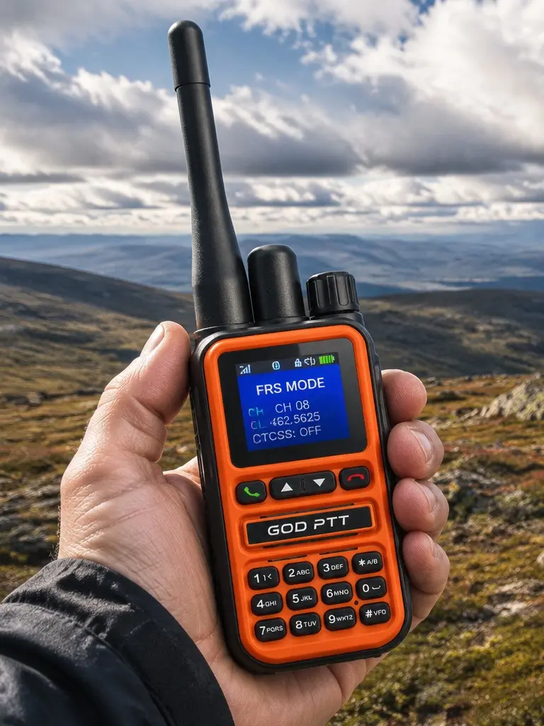 Industrial Outdoor Bluetooth Intercom System 2-Way Walkie Talkie - Rugged 4G Dual Mode Handheld Radio, Rechargeable Battery, Shockproof Shell, Emergency SOS, VoiceTracking, CD Function, Included SIM Card, Cellular Calls, USB-C, for Construction,Camping, B