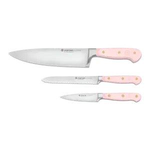 Classic 3-Piece Utility Knife Set - Pink Himalayan Salt