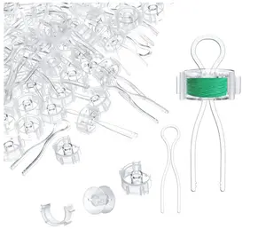 Sewing Bobbin Set, Bobbin Clips, Clear Bobbin Thread Buddies Set includes Sewing Bobbin, Bobbin Clips, Bobbin Thread Holders Sewing Machine Accessories for Thread Spool Organizing (180 Pcs)