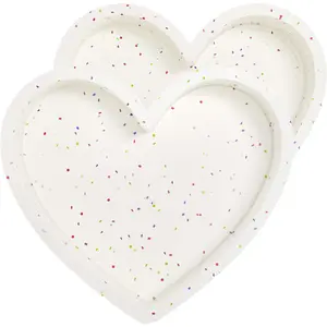 Silicone Heart Shaped 10 Inch Large Nonstick Heart Cake Molds for Baking (2 Pcs Set, Cream)