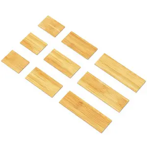 SpaceAid Bamboo Drawer Divider Inserts, 3 Sizes, 9 Pack