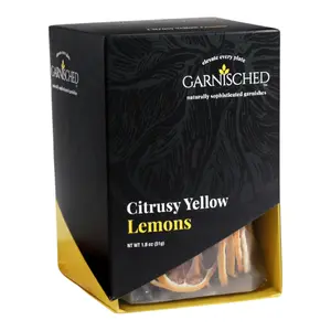 Citrusy Yellow Lemons. All Natural Dried Fruit Garnishes for Cocktails, Desserts & Home Cooking