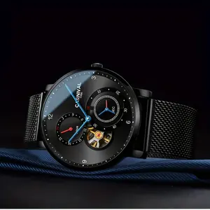 Carnival Men's Fully Automatic Mechanical Watch, Ultra-thin Business Three-eye Watch