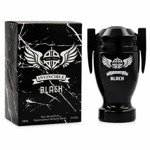 Invincible Black Cologne for Men – Eau de Parfum Spray 3.4 oz (100 ml), Long-Lasting Masculine Fragrance, Fresh Woody Men’s Cologne for Everyday Wear & Gift
