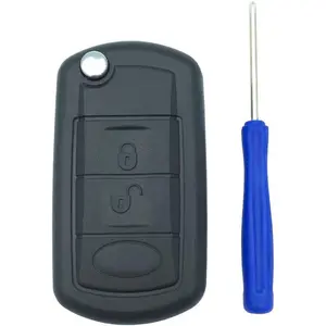 3 Buttons Flip Auto Key Case Fob Styling Shell Cover for Range Rover Sport Land Rover Discovery LR3 Keyless Entry Remote Car Key Fob Cover
