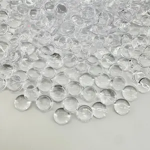 Clear Acrylic Flat Marbles for Vases 630 PCS 0.6 Inch Plastic vase Filler Beads for Home Decor,Wedding Centerpieces,Floral Designs, Aquarium Fish Tank & Candle Holders