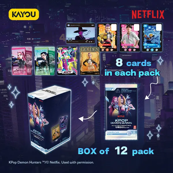 [LIVE OPENING] KAYOU KPop Demon Hunters Collectible Trading Cards Energy Edition - Display Box