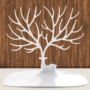 Deer Jewelry Holder - High-Quality Stainless Steel IP Gold Plated Polished Finish for Necklaces Bracelets - Functional & Decorative Home Accessory